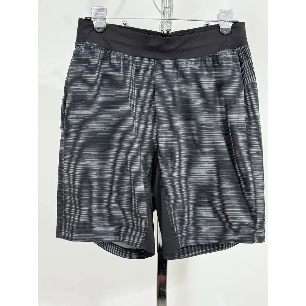 Lululemon Athletic Shorts Men’s Size M Black Gray Training Running Gym Active